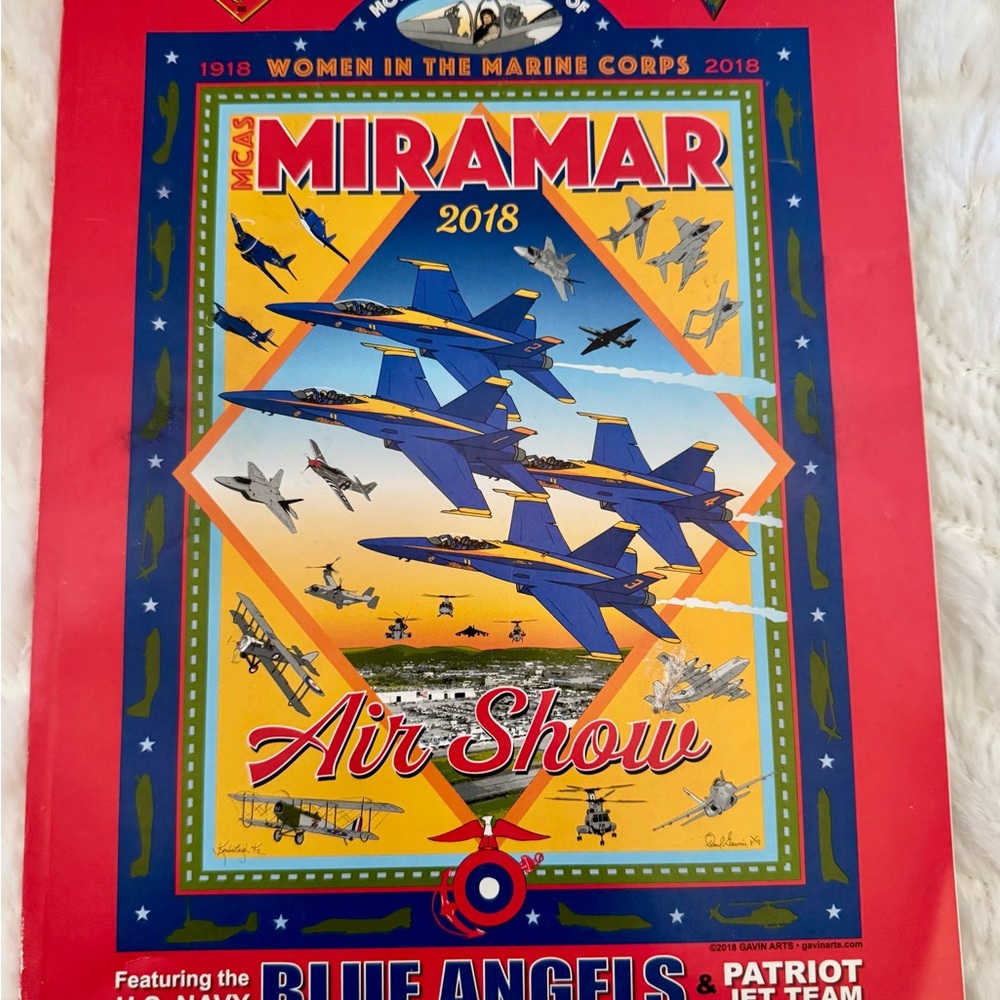 Miramar Air Show Poster - Blue and Red